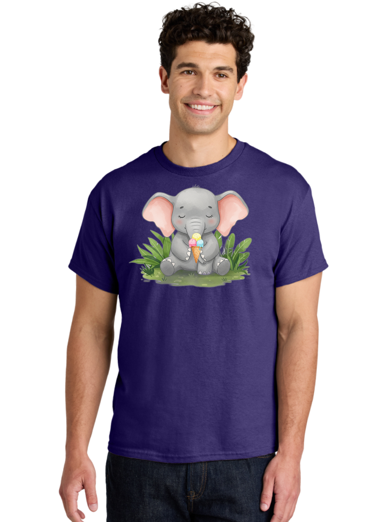 Elephant-With-Ice-Cream Men'S Graphic Tee, 100% Cotton, Comfortable Casual Summer Wear, Machine Washable, Vintage Camera, Old Camera, Antique Camera, Black Camera, Classic Photography, Photography Equipment, Nostalgic Device, Film Camera, Bah973