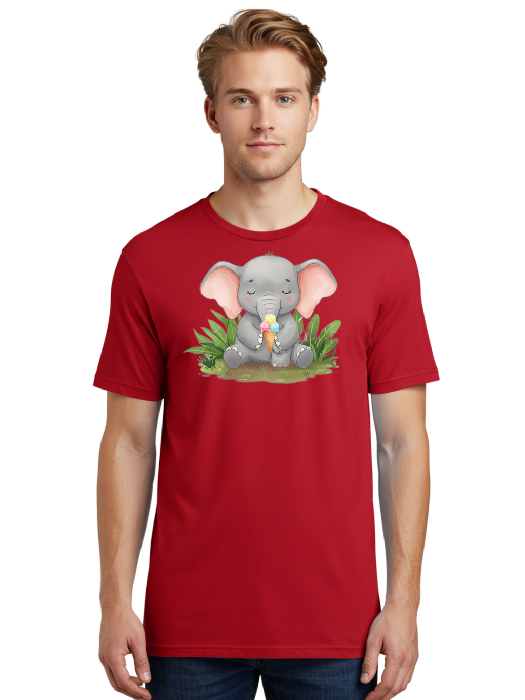 Elephant-With-Ice-Cream Men'S Graphic Tee, 100% Cotton, Comfortable Casual Summer Wear, Machine Washable, Vintage Camera, Old Camera, Antique Camera, Black Camera, Classic Photography, Photography Equipment, Nostalgic Device, Film Camera, Bah973