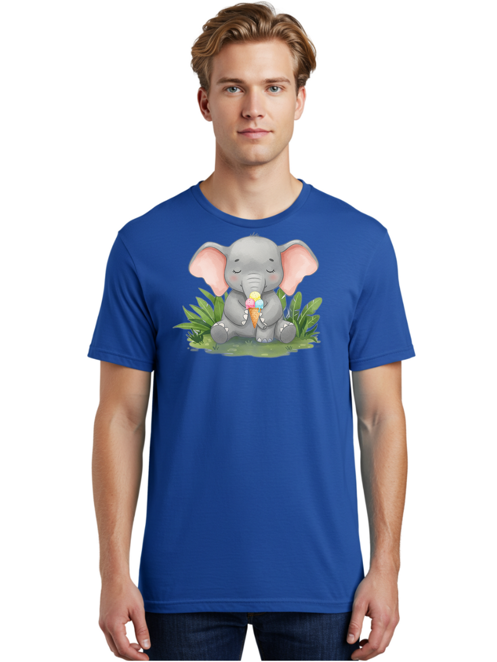 Elephant-With-Ice-Cream Men'S Graphic Tee, 100% Cotton, Comfortable Casual Summer Wear, Machine Washable, Vintage Camera, Old Camera, Antique Camera, Black Camera, Classic Photography, Photography Equipment, Nostalgic Device, Film Camera, Bah973