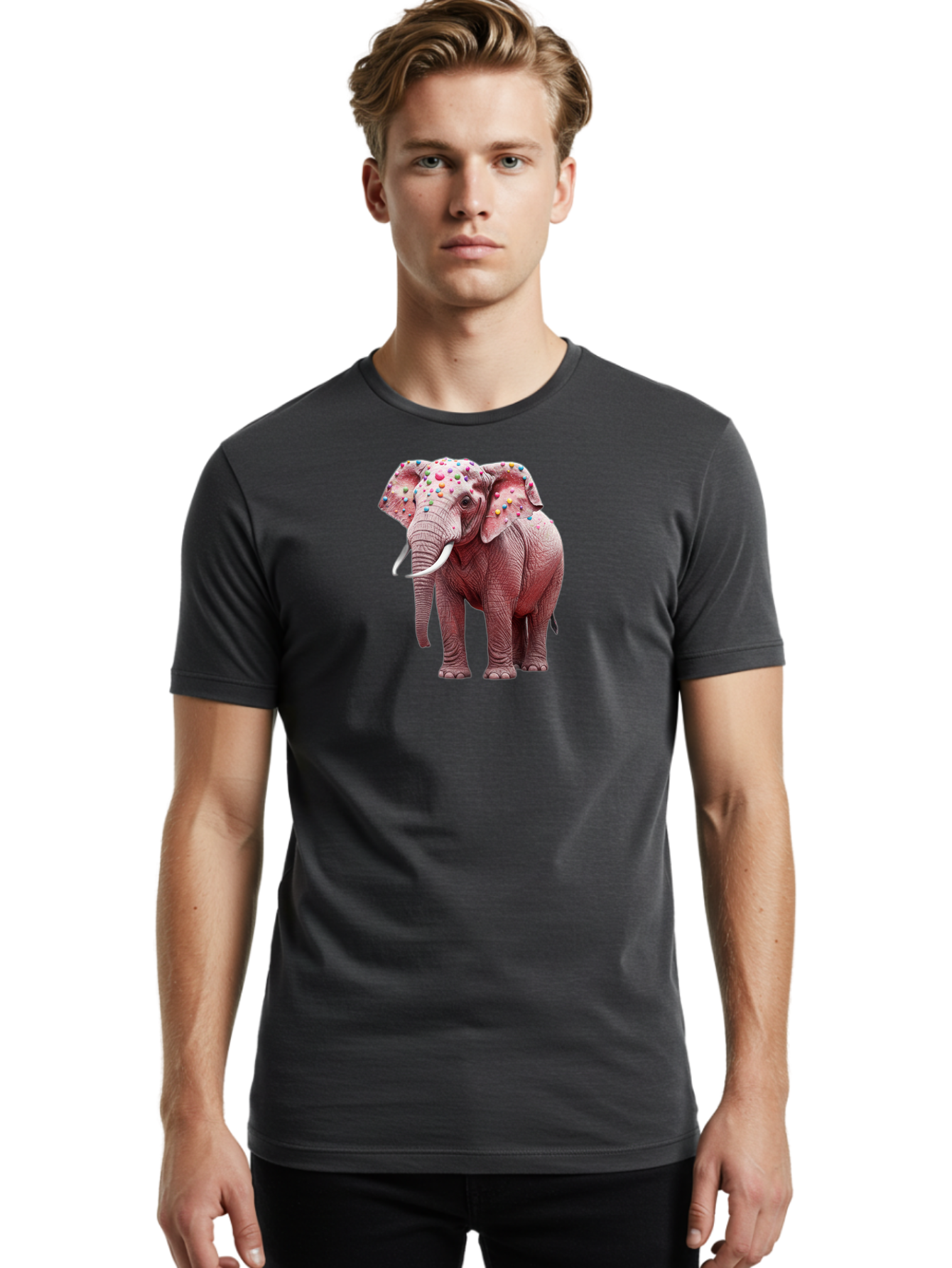 Elephant-With-Sprinkles Men'S Graphic Tee, 100% Cotton, Comfortable Casual Summer Wear, Machine Washable, Vintage Camera, Old Camera, Antique Camera, Black Camera, Classic Photography, Photography Equipment, Nostalgic Device, Film Camera, Bah975