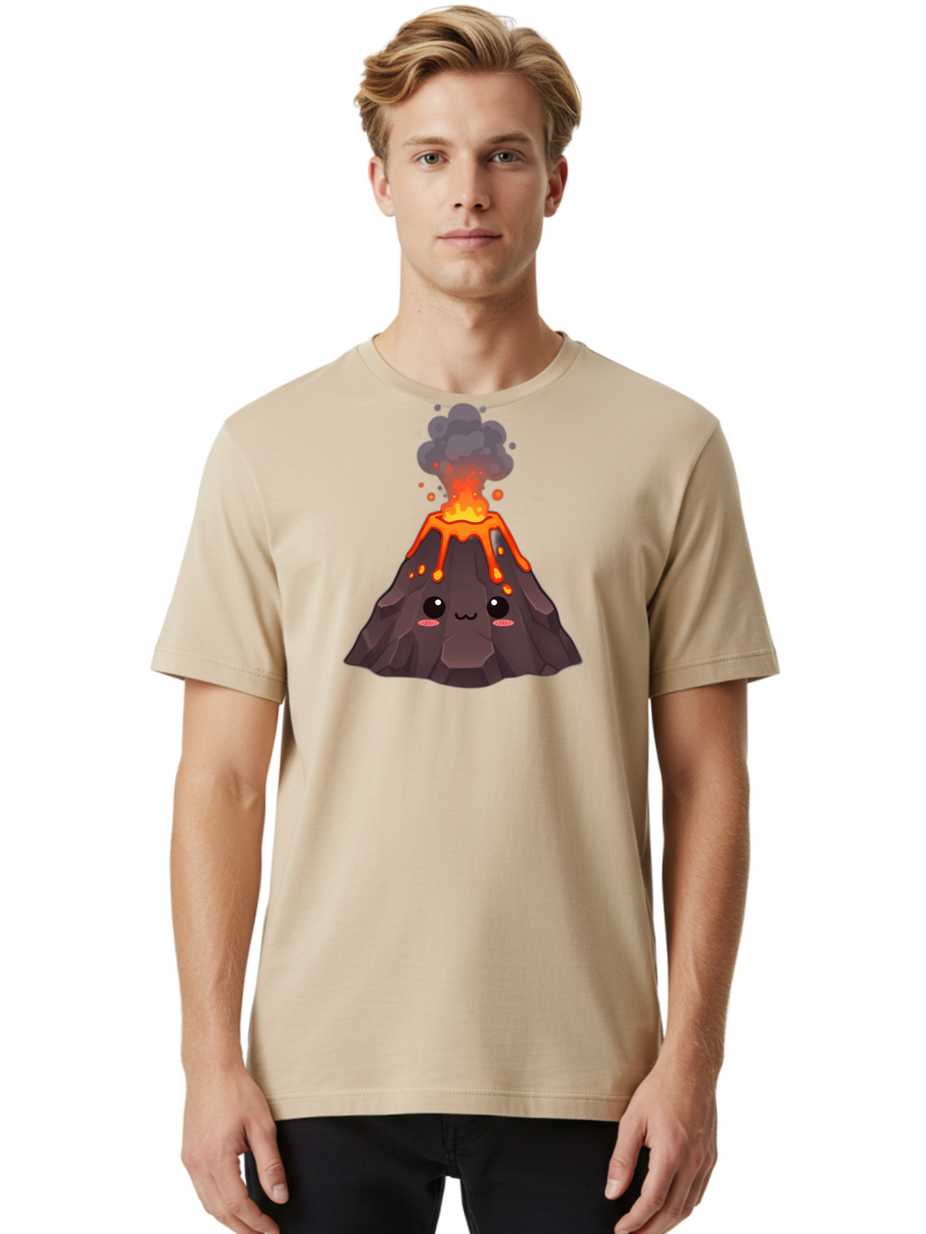 Erupting-Volcano-1 Men'S Graphic Tee, 100% Cotton, Comfortable Casual Summer Wear, Machine Washable, Vintage Camera, Old Camera, Antique Camera, Black Camera, Classic Photography, Photography Equipment, Nostalgic Device, Film Camera, Bah977