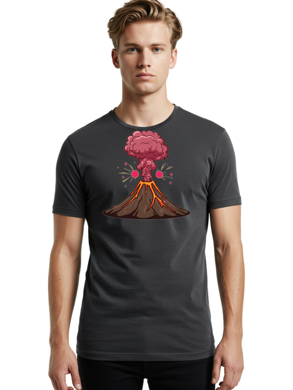 Erupting-Volcano-10 Men'S Graphic Tee, 100% Cotton, Comfortable Casual Summer Wear, Machine Washable, Vintage Camera, Old Camera, Antique Camera, Black Camera, Classic Photography, Photography Equipment, Nostalgic Device, Film Camera, Bah978