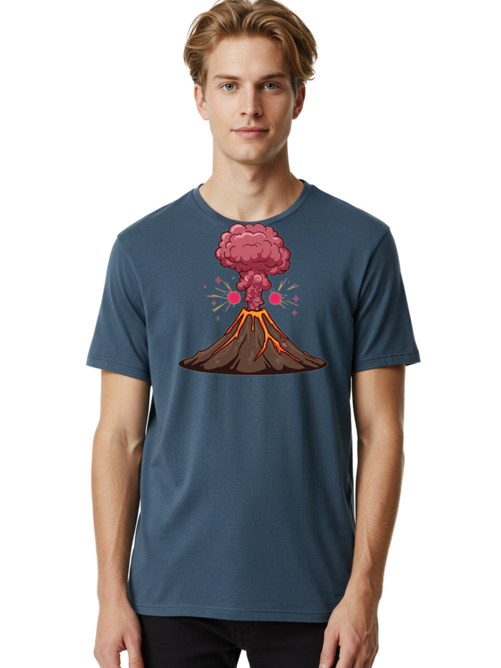 Erupting-Volcano-10 Men'S Graphic Tee, 100% Cotton, Comfortable Casual Summer Wear, Machine Washable, Vintage Camera, Old Camera, Antique Camera, Black Camera, Classic Photography, Photography Equipment, Nostalgic Device, Film Camera, Bah978