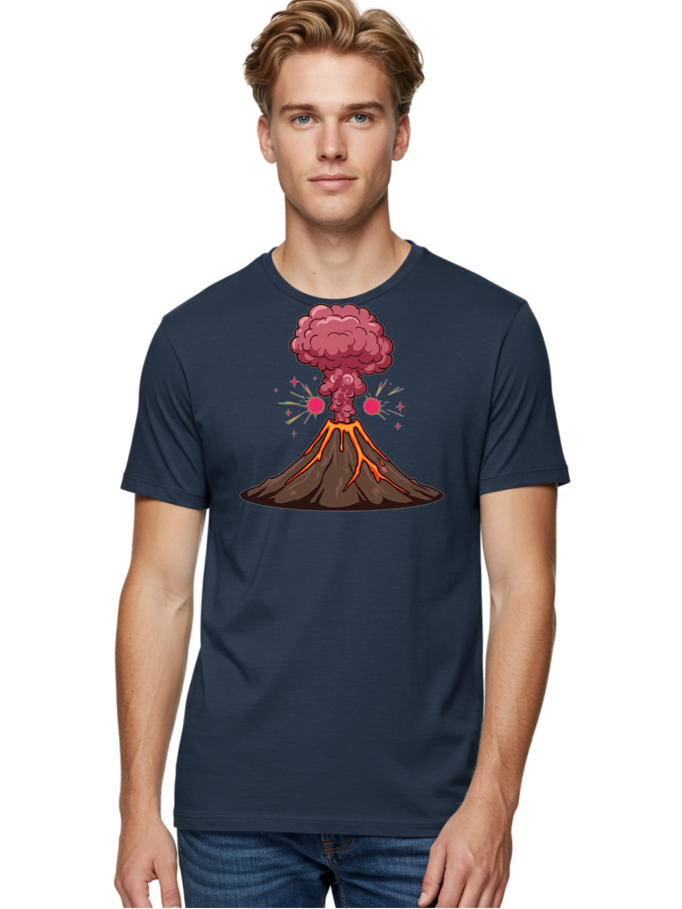 Erupting-Volcano-10 Men'S Graphic Tee, 100% Cotton, Comfortable Casual Summer Wear, Machine Washable, Vintage Camera, Old Camera, Antique Camera, Black Camera, Classic Photography, Photography Equipment, Nostalgic Device, Film Camera, Bah978