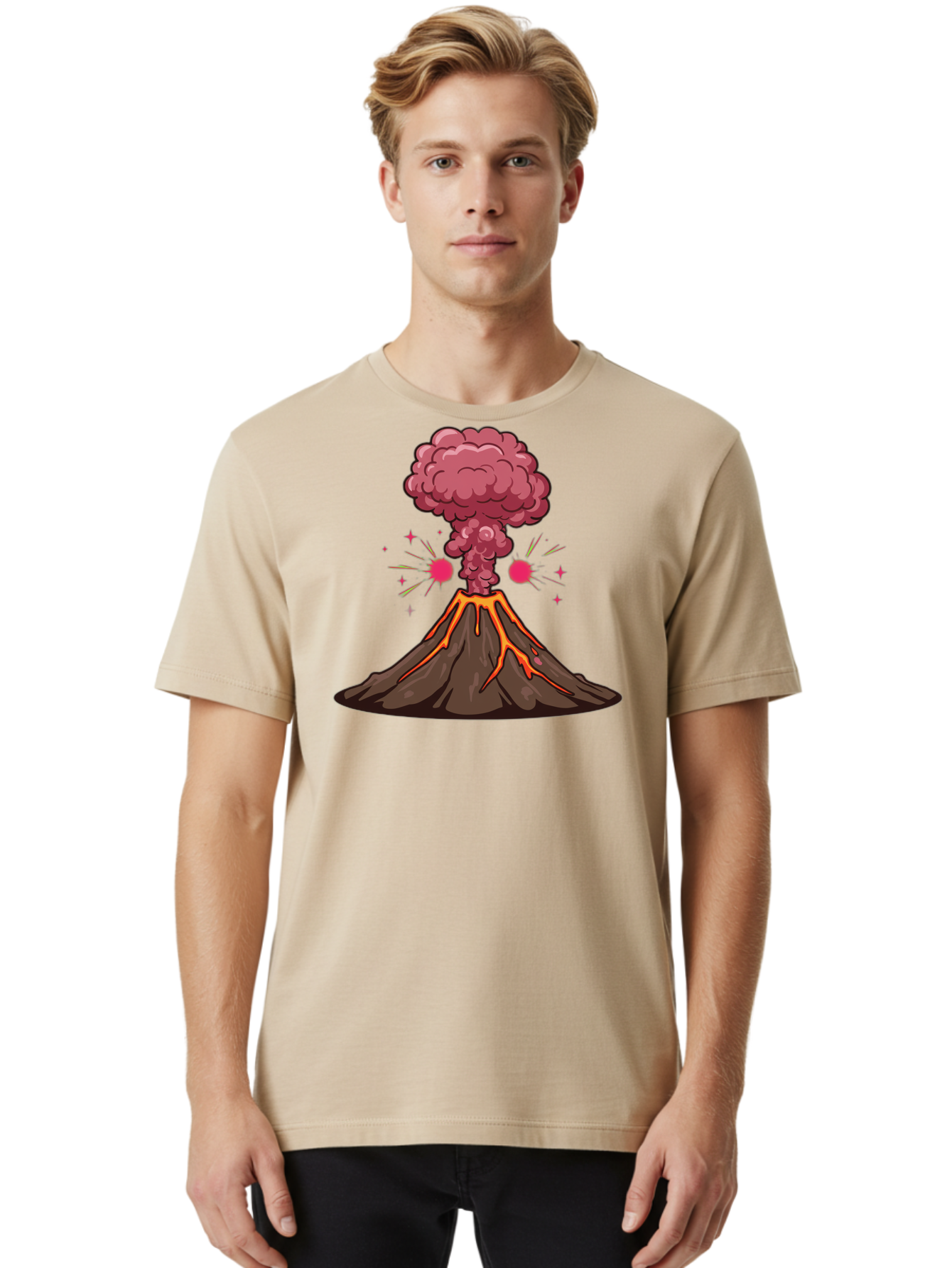 Erupting-Volcano-10 Men'S Graphic Tee, 100% Cotton, Comfortable Casual Summer Wear, Machine Washable, Vintage Camera, Old Camera, Antique Camera, Black Camera, Classic Photography, Photography Equipment, Nostalgic Device, Film Camera, Bah978