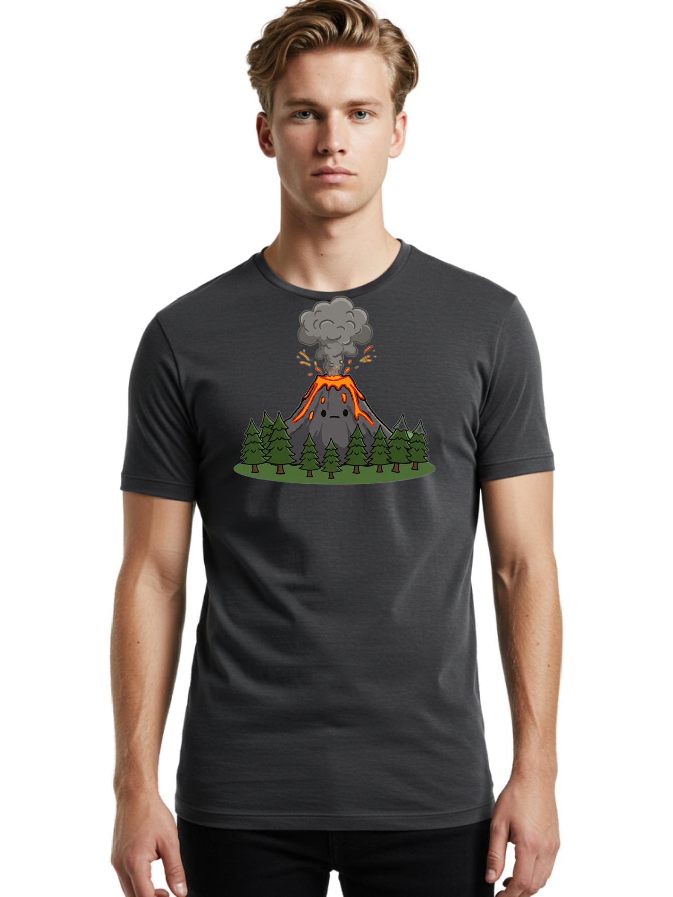 Erupting-Volcano-11 Men'S Graphic Tee, 100% Cotton, Comfortable Casual Summer Wear, Machine Washable, Vintage Camera, Old Camera, Antique Camera, Black Camera, Classic Photography, Photography Equipment, Nostalgic Device, Film Camera, Bah979