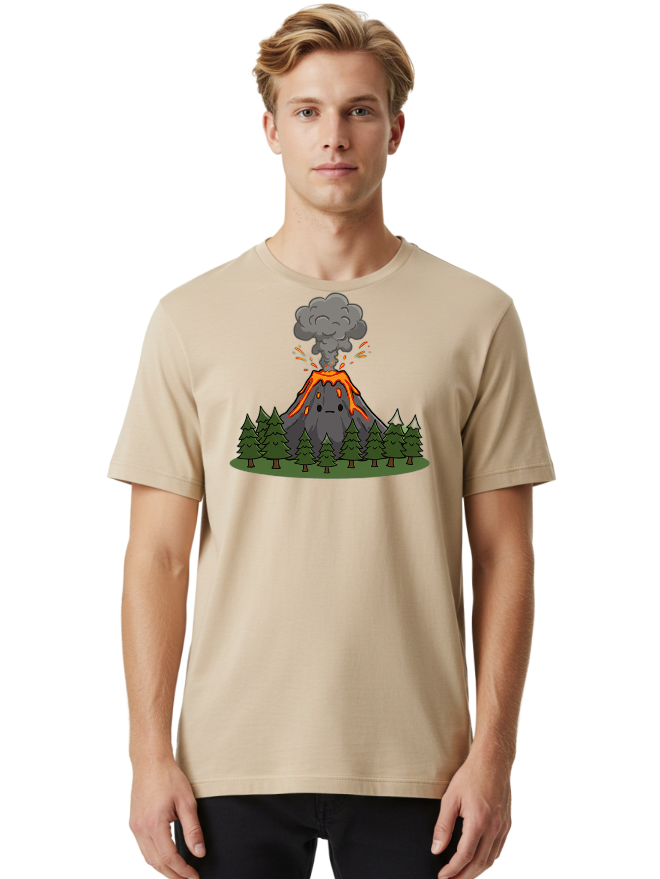 Erupting-Volcano-11 Men'S Graphic Tee, 100% Cotton, Comfortable Casual Summer Wear, Machine Washable, Vintage Camera, Old Camera, Antique Camera, Black Camera, Classic Photography, Photography Equipment, Nostalgic Device, Film Camera, Bah979