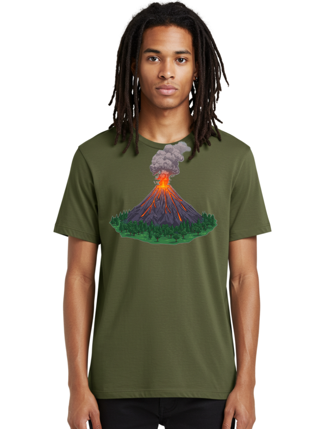 Erupting-Volcano-12 Men'S Graphic Tee, 100% Cotton, Comfortable Casual Summer Wear, Machine Washable, Vintage Camera, Old Camera, Antique Camera, Black Camera, Classic Photography, Photography Equipment, Nostalgic Device, Film Camera, Bah980