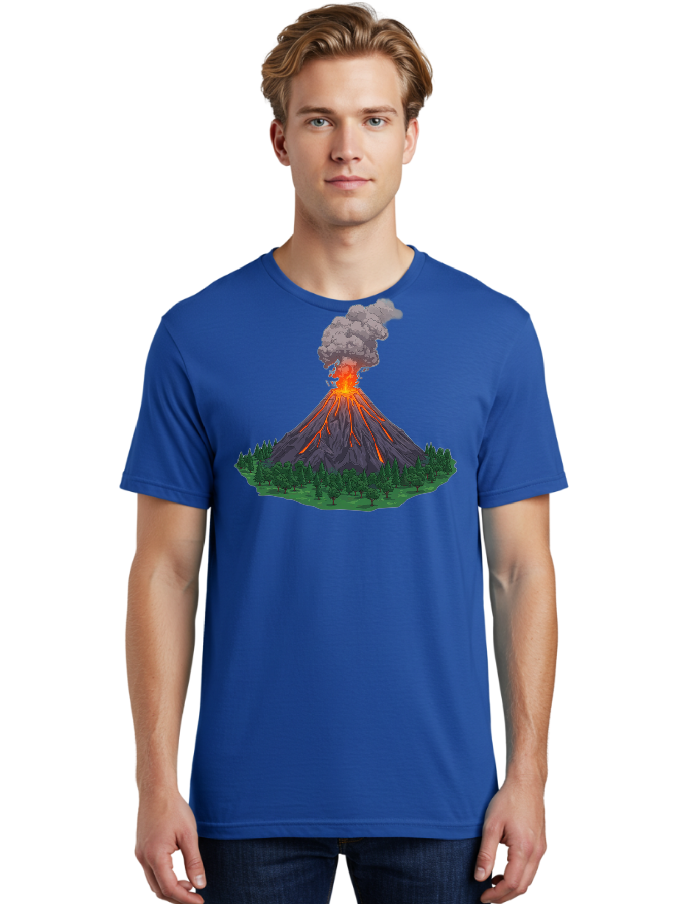 Erupting-Volcano-12 Men'S Graphic Tee, 100% Cotton, Comfortable Casual Summer Wear, Machine Washable, Vintage Camera, Old Camera, Antique Camera, Black Camera, Classic Photography, Photography Equipment, Nostalgic Device, Film Camera, Bah980