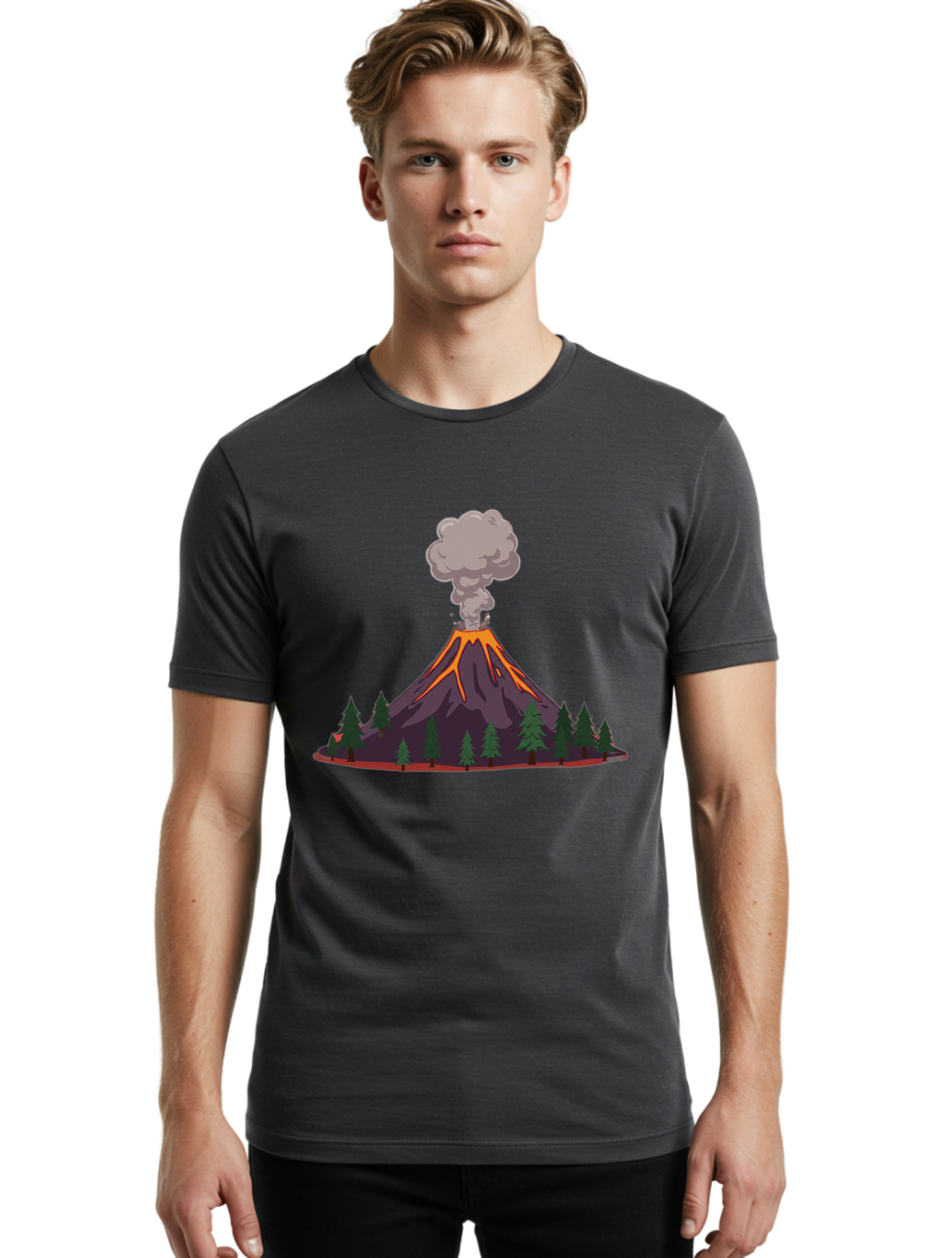 Erupting-Volcano-13 Men'S Graphic Tee, 100% Cotton, Comfortable Casual Summer Wear, Machine Washable, Vintage Camera, Old Camera, Antique Camera, Black Camera, Classic Photography, Photography Equipment, Nostalgic Device, Film Camera, Bah981
