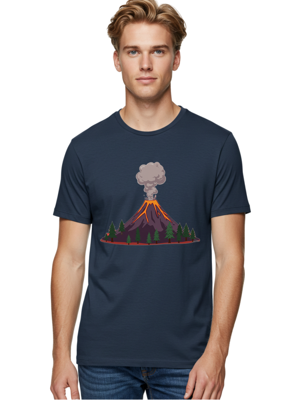 Erupting-Volcano-13 Men'S Graphic Tee, 100% Cotton, Comfortable Casual Summer Wear, Machine Washable, Vintage Camera, Old Camera, Antique Camera, Black Camera, Classic Photography, Photography Equipment, Nostalgic Device, Film Camera, Bah981
