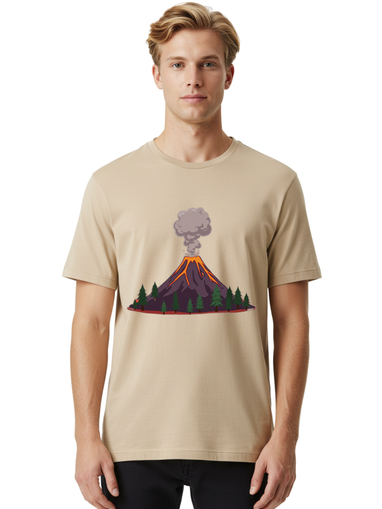Erupting-Volcano-13 Men'S Graphic Tee, 100% Cotton, Comfortable Casual Summer Wear, Machine Washable, Vintage Camera, Old Camera, Antique Camera, Black Camera, Classic Photography, Photography Equipment, Nostalgic Device, Film Camera, Bah981