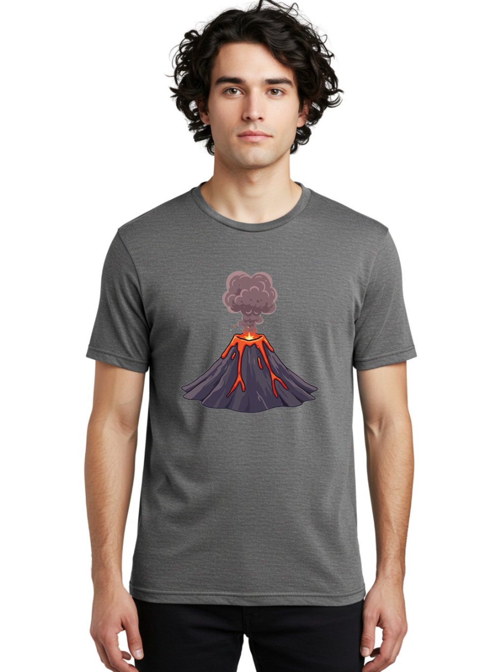Erupting-Volcano-2 Men'S Graphic Tee, 100% Cotton, Comfortable Casual Summer Wear, Machine Washable, Vintage Camera, Old Camera, Antique Camera, Black Camera, Classic Photography, Photography Equipment, Nostalgic Device, Film Camera, Bah985