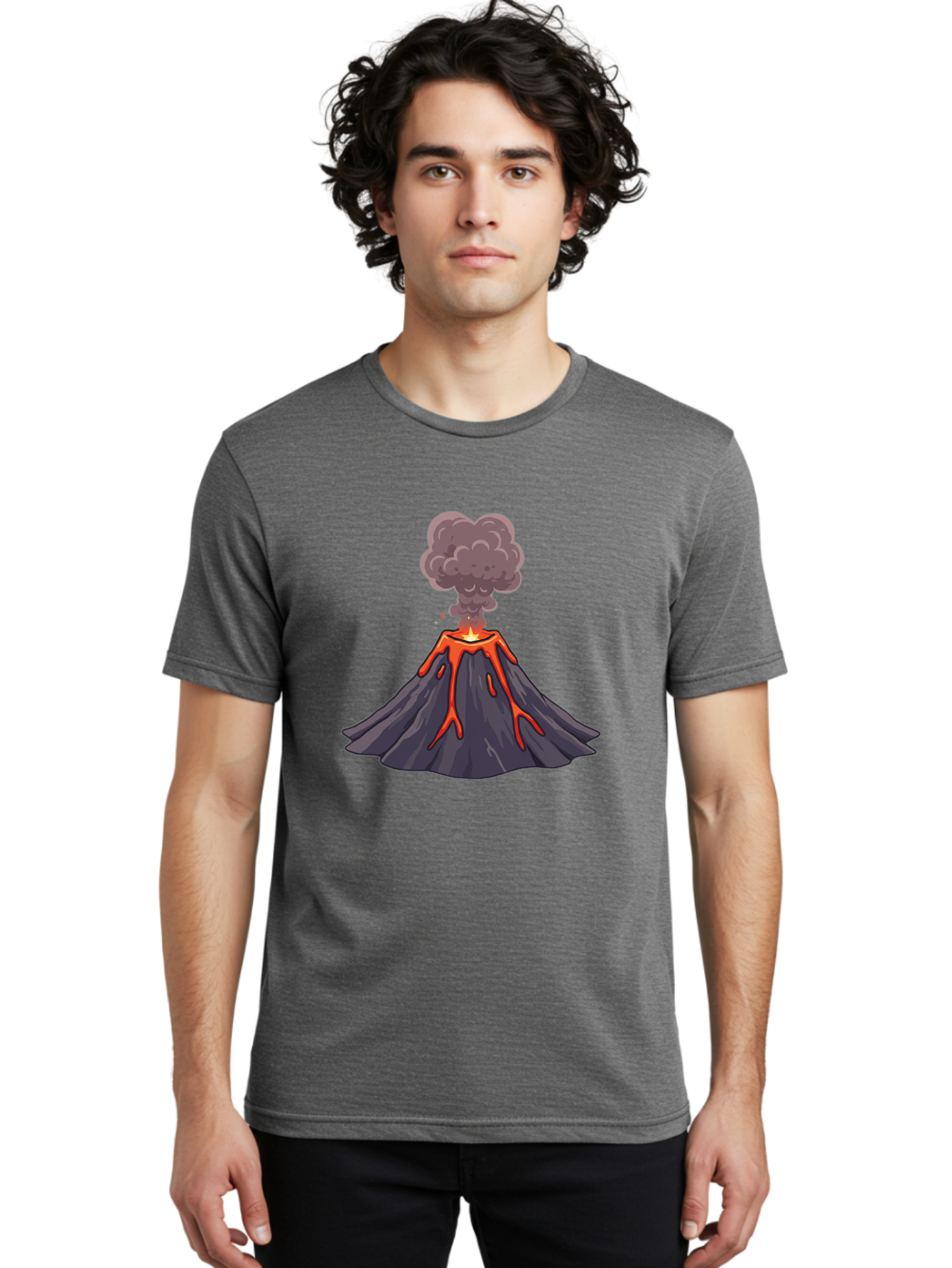 Erupting-Volcano-2 Men'S Graphic Tee, 100% Cotton, Comfortable Casual Summer Wear, Machine Washable, Vintage Camera, Old Camera, Antique Camera, Black Camera, Classic Photography, Photography Equipment, Nostalgic Device, Film Camera, Bah985