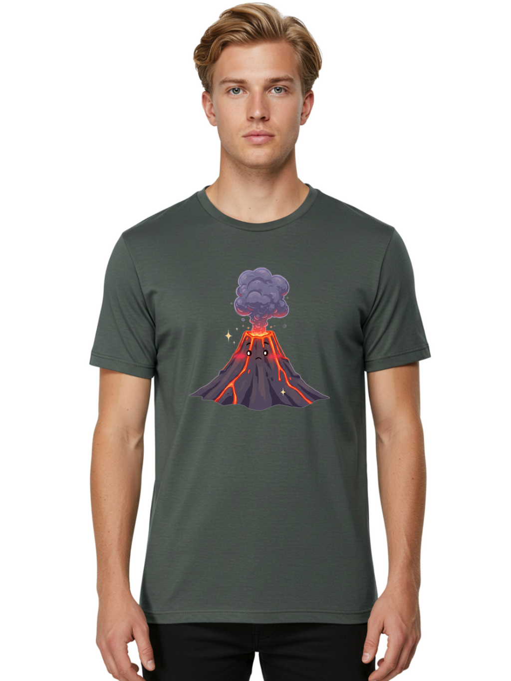 Erupting-Volcano-4 Men'S Graphic Tee, 100% Cotton, Comfortable Casual Summer Wear, Machine Washable, Vintage Camera, Old Camera, Antique Camera, Black Camera, Classic Photography, Photography Equipment, Nostalgic Device, Film Camera, Bah987