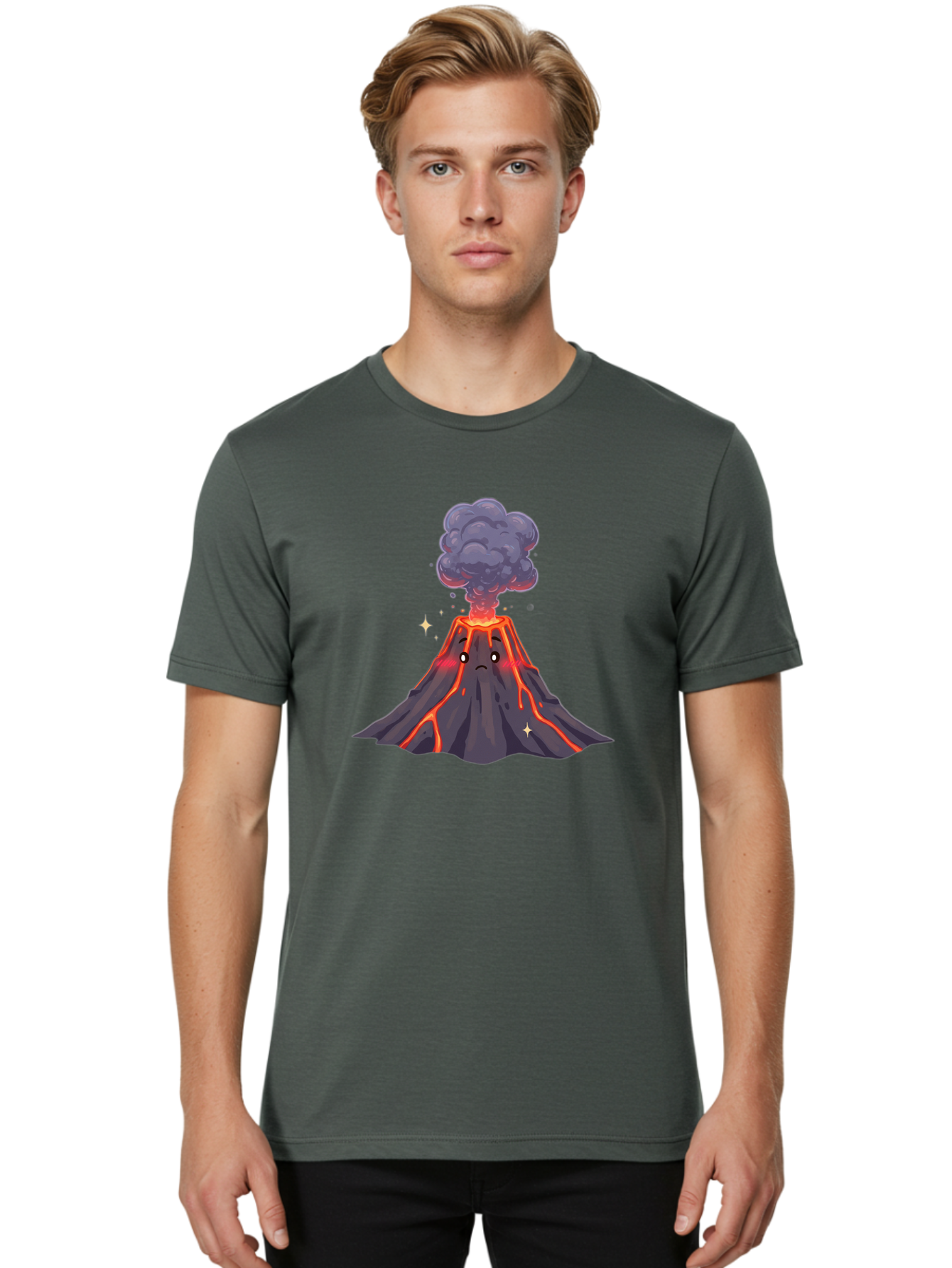 Erupting-Volcano-4 Men'S Graphic Tee, 100% Cotton, Comfortable Casual Summer Wear, Machine Washable, Vintage Camera, Old Camera, Antique Camera, Black Camera, Classic Photography, Photography Equipment, Nostalgic Device, Film Camera, Bah987