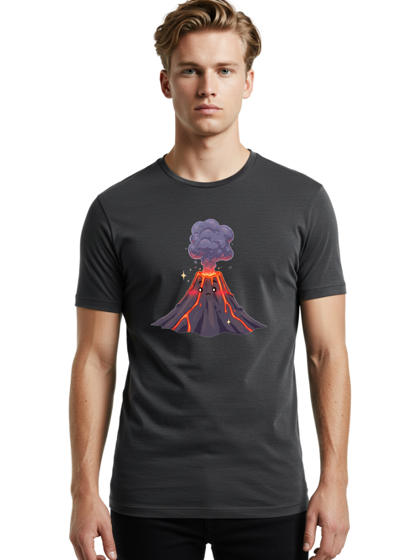 Erupting-Volcano-4 Men'S Graphic Tee, 100% Cotton, Comfortable Casual Summer Wear, Machine Washable, Vintage Camera, Old Camera, Antique Camera, Black Camera, Classic Photography, Photography Equipment, Nostalgic Device, Film Camera, Bah987