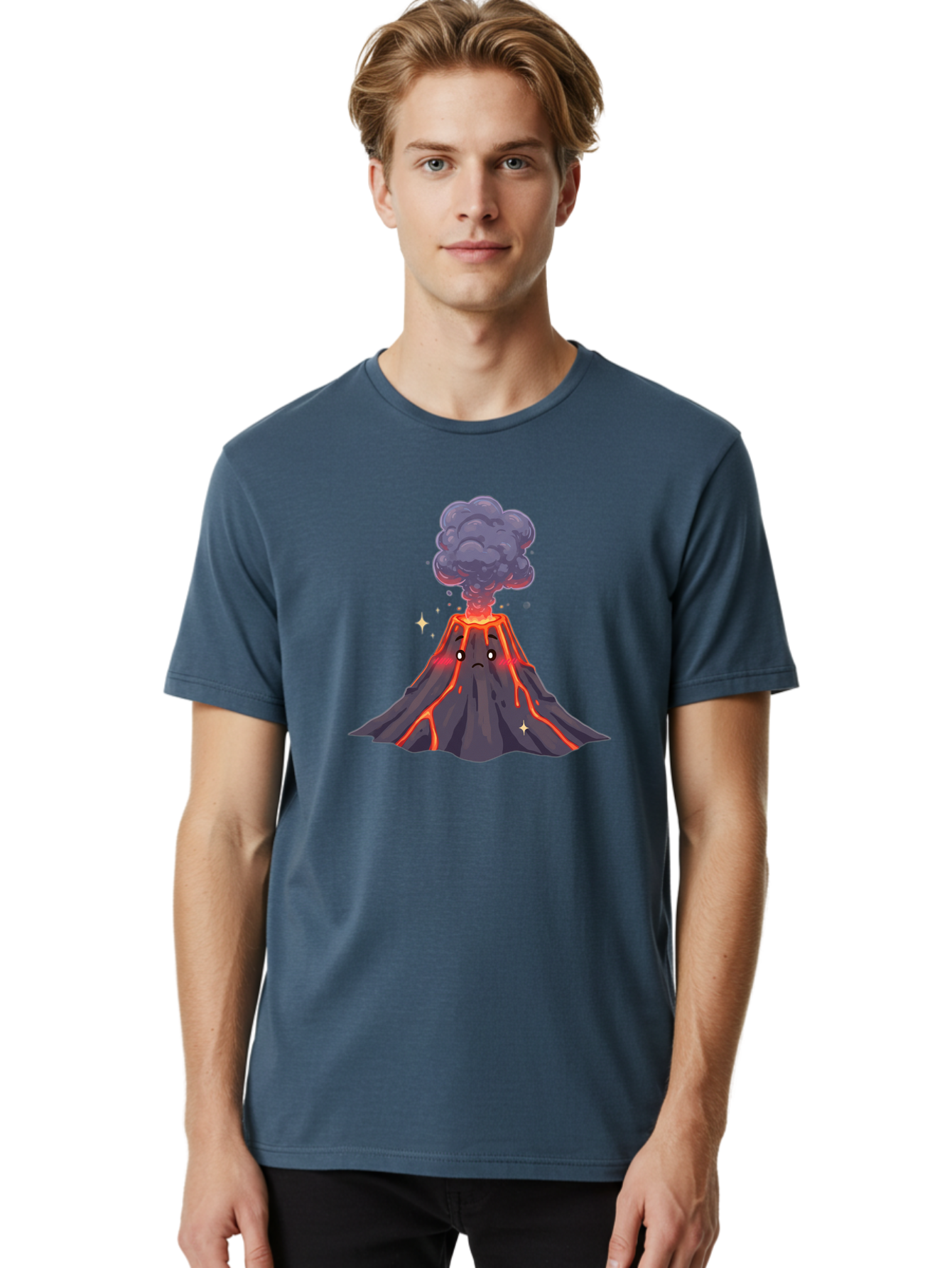 Erupting-Volcano-4 Men'S Graphic Tee, 100% Cotton, Comfortable Casual Summer Wear, Machine Washable, Vintage Camera, Old Camera, Antique Camera, Black Camera, Classic Photography, Photography Equipment, Nostalgic Device, Film Camera, Bah987
