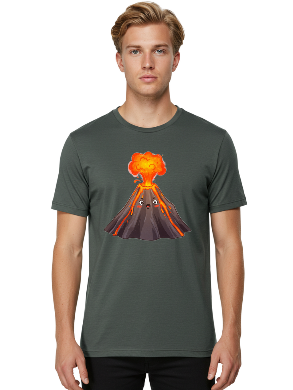 Erupting-Volcano-5 Men'S Graphic Tee, 100% Cotton, Comfortable Casual Summer Wear, Machine Washable, Vintage Camera, Old Camera, Antique Camera, Black Camera, Classic Photography, Photography Equipment, Nostalgic Device, Film Camera, Bah988