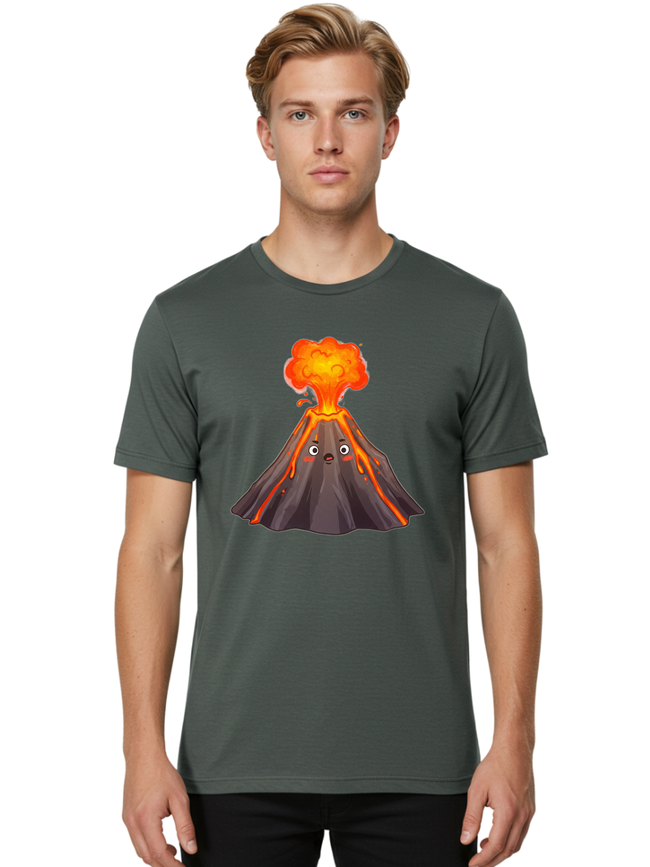 Erupting-Volcano-5 Men'S Graphic Tee, 100% Cotton, Comfortable Casual Summer Wear, Machine Washable, Vintage Camera, Old Camera, Antique Camera, Black Camera, Classic Photography, Photography Equipment, Nostalgic Device, Film Camera, Bah988