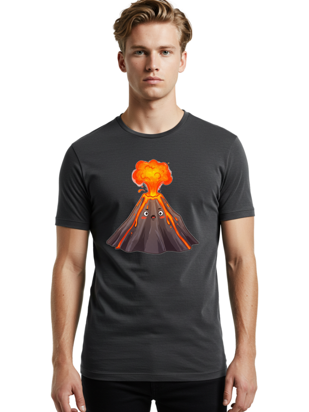 Erupting-Volcano-5 Men'S Graphic Tee, 100% Cotton, Comfortable Casual Summer Wear, Machine Washable, Vintage Camera, Old Camera, Antique Camera, Black Camera, Classic Photography, Photography Equipment, Nostalgic Device, Film Camera, Bah988