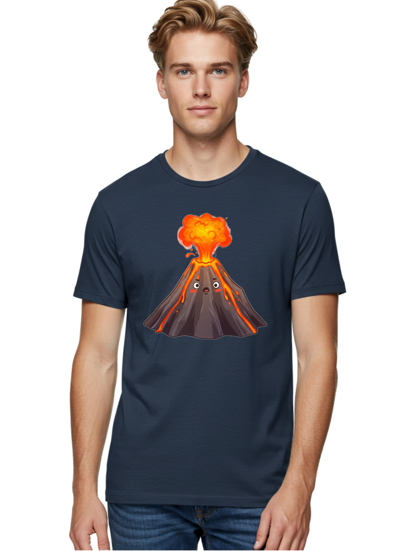 Erupting-Volcano-5 Men'S Graphic Tee, 100% Cotton, Comfortable Casual Summer Wear, Machine Washable, Vintage Camera, Old Camera, Antique Camera, Black Camera, Classic Photography, Photography Equipment, Nostalgic Device, Film Camera, Bah988