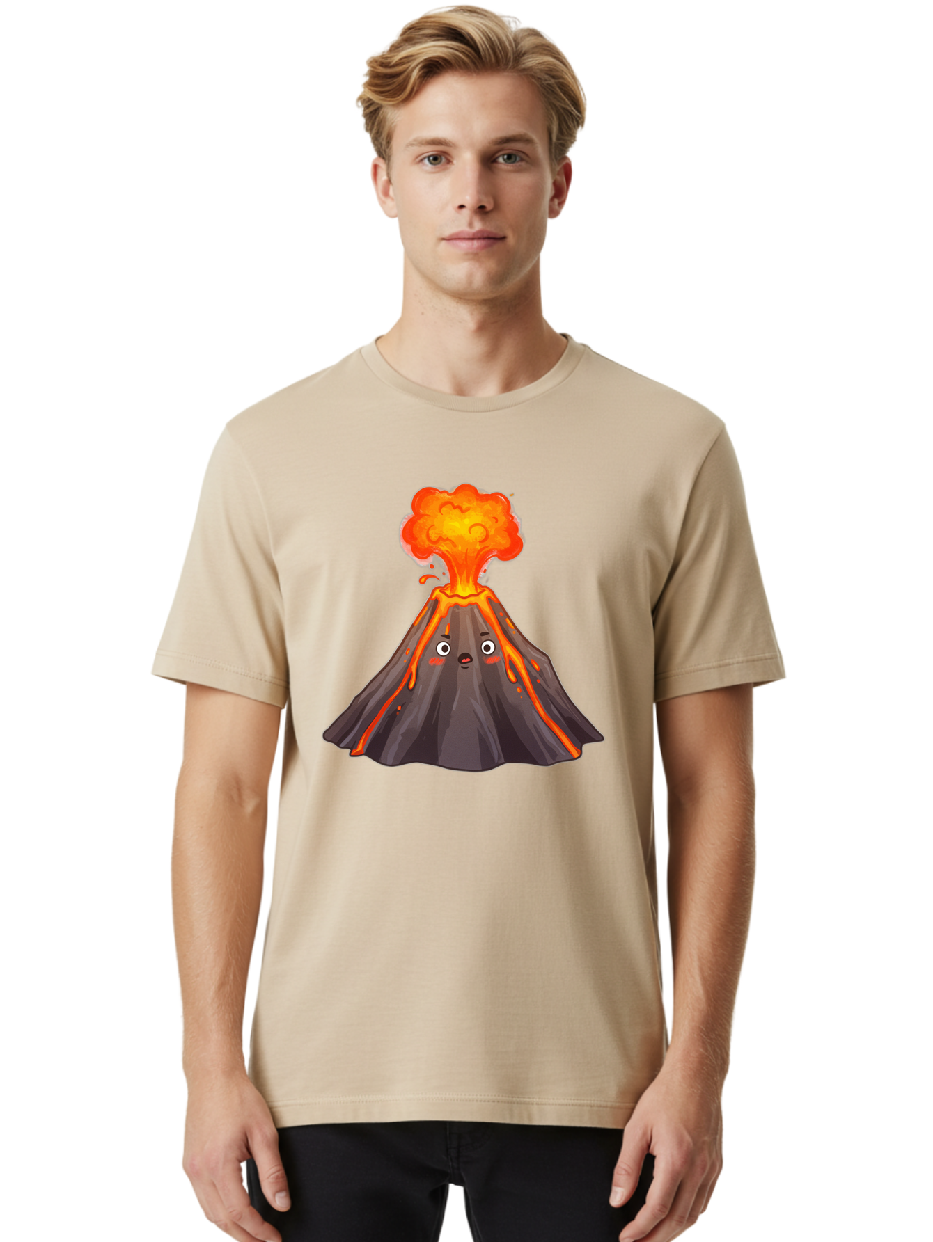 Erupting-Volcano-5 Men'S Graphic Tee, 100% Cotton, Comfortable Casual Summer Wear, Machine Washable, Vintage Camera, Old Camera, Antique Camera, Black Camera, Classic Photography, Photography Equipment, Nostalgic Device, Film Camera, Bah988