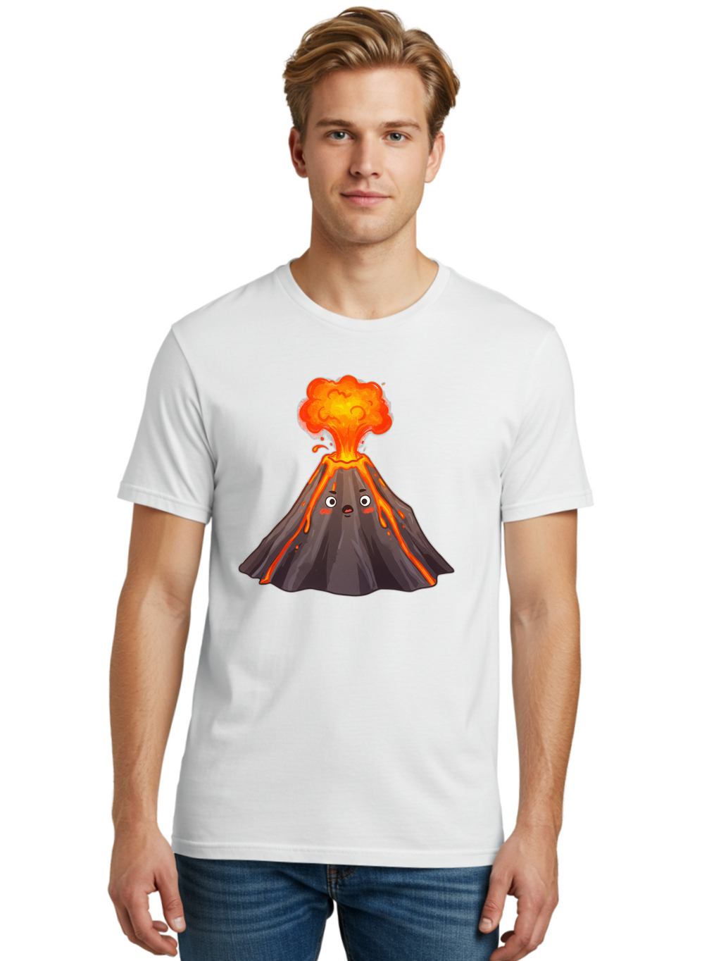 Erupting-Volcano-5 Men'S Graphic Tee, 100% Cotton, Comfortable Casual Summer Wear, Machine Washable, Vintage Camera, Old Camera, Antique Camera, Black Camera, Classic Photography, Photography Equipment, Nostalgic Device, Film Camera, Bah988