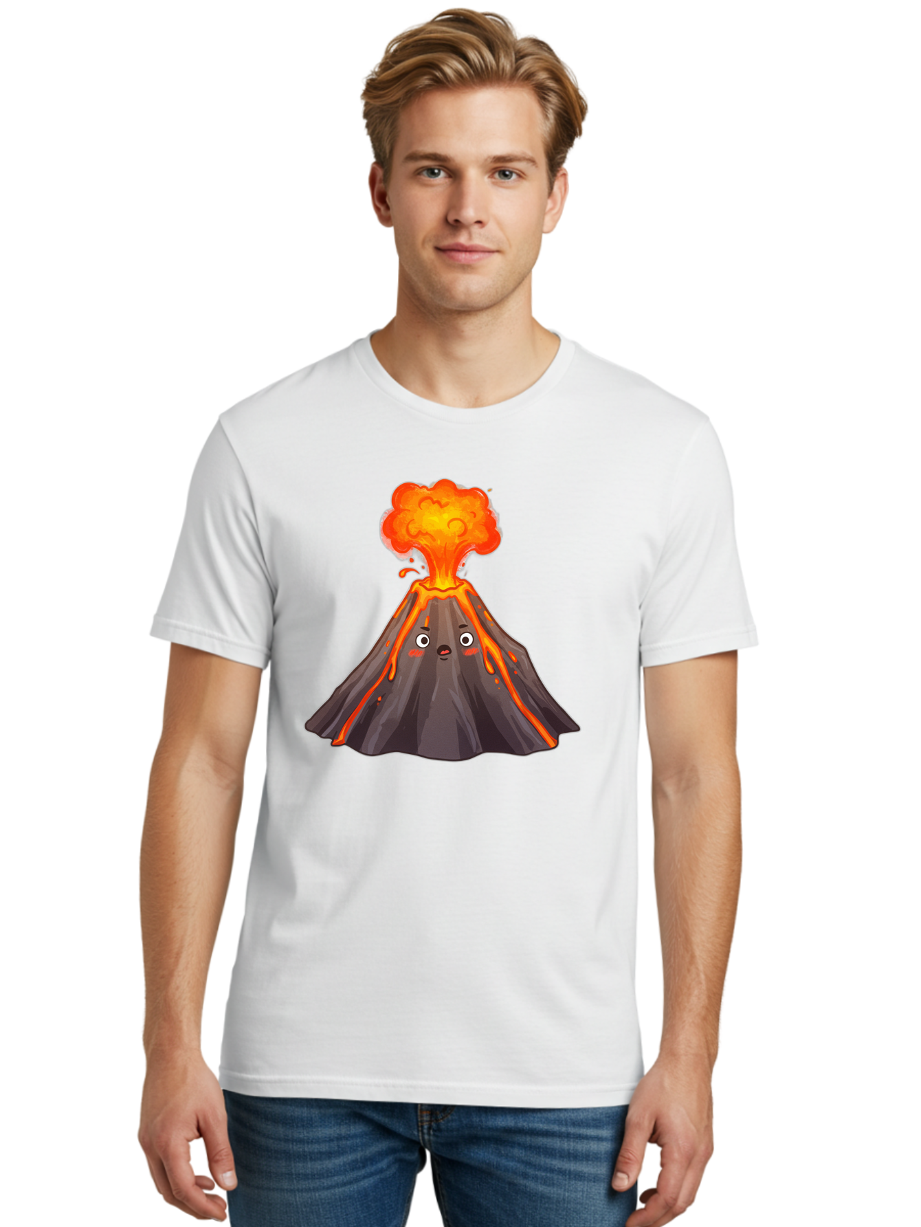 Erupting-Volcano-5 Men'S Graphic Tee, 100% Cotton, Comfortable Casual Summer Wear, Machine Washable, Vintage Camera, Old Camera, Antique Camera, Black Camera, Classic Photography, Photography Equipment, Nostalgic Device, Film Camera, Bah988