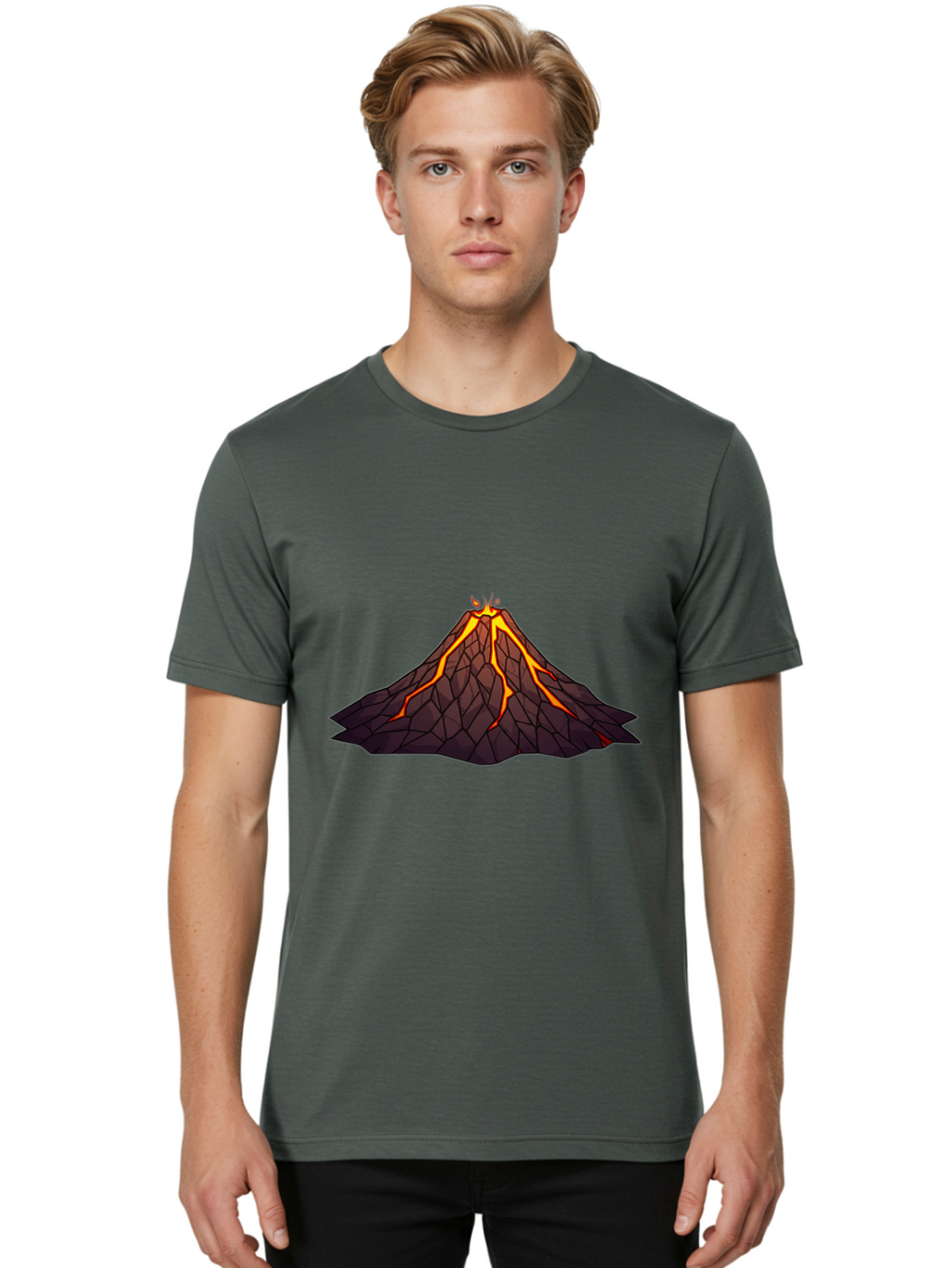 Erupting-Volcano-7 Men'S Graphic Tee, 100% Cotton, Comfortable Casual Summer Wear, Machine Washable, Vintage Camera, Old Camera, Antique Camera, Black Camera, Classic Photography, Photography Equipment, Nostalgic Device, Film Camera, Bah990