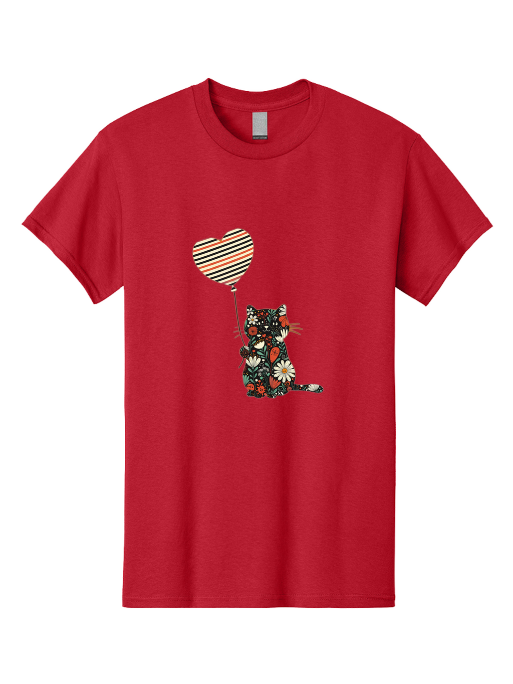 Floral-Cat-Heart-Balloon Men'S Graphic Tee, 100% Cotton, Comfortable Casual Summer Wear, Machine Washable, Vintage Camera, Old Camera, Antique Camera, Black Camera, Classic Photography, Photography Equipment, Nostalgic Device, Film Camera, Bah997