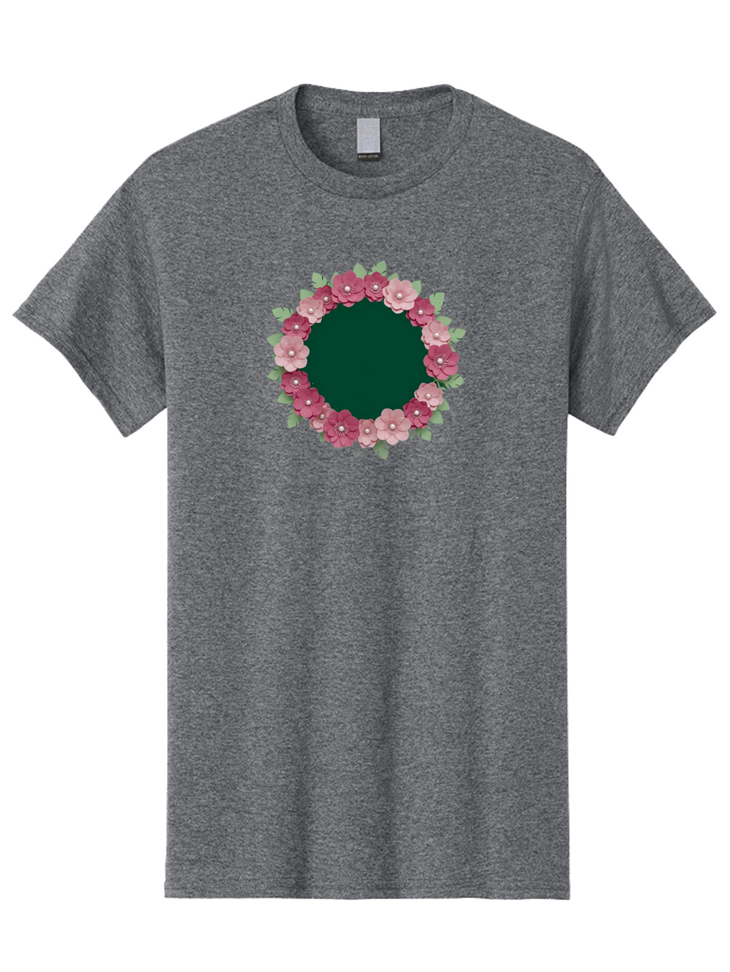 Floral-Wreath-2 Men'S Graphic Tee, 100% Cotton, Comfortable Casual Summer Wear, Machine Washable, Vintage Camera, Old Camera, Antique Camera, Black Camera, Classic Photography, Photography Equipment, Nostalgic Device, Film Camera, Camera Art Bai003