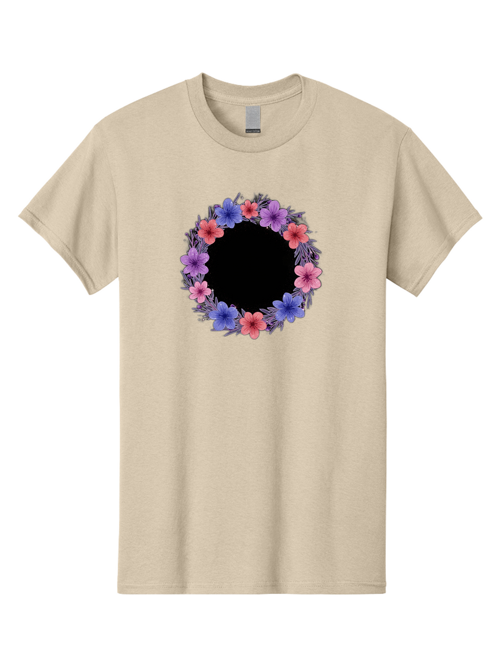 Floral-Wreath-3 Men'S Graphic Tee, 100% Cotton, Comfortable Casual Summer Wear, Machine Washable, Vintage Camera, Old Camera, Antique Camera, Black Camera, Classic Photography, Photography Equipment, Nostalgic Device, Film Camera, Camera Art Bai004