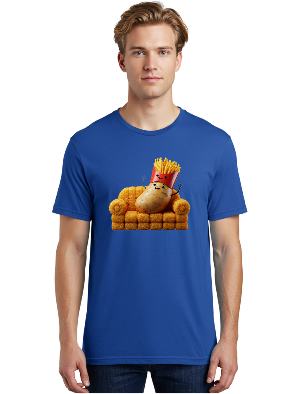 French-Fries-With-Potato Men'S Graphic Tee, 100% Cotton, Comfortable Casual Summer Wear, Machine Washable, Vintage Camera, Old Camera, Antique Camera, Black Camera, Classic Photography, Photography Equipment, Nostalgic Device, Film Camera, Bai008