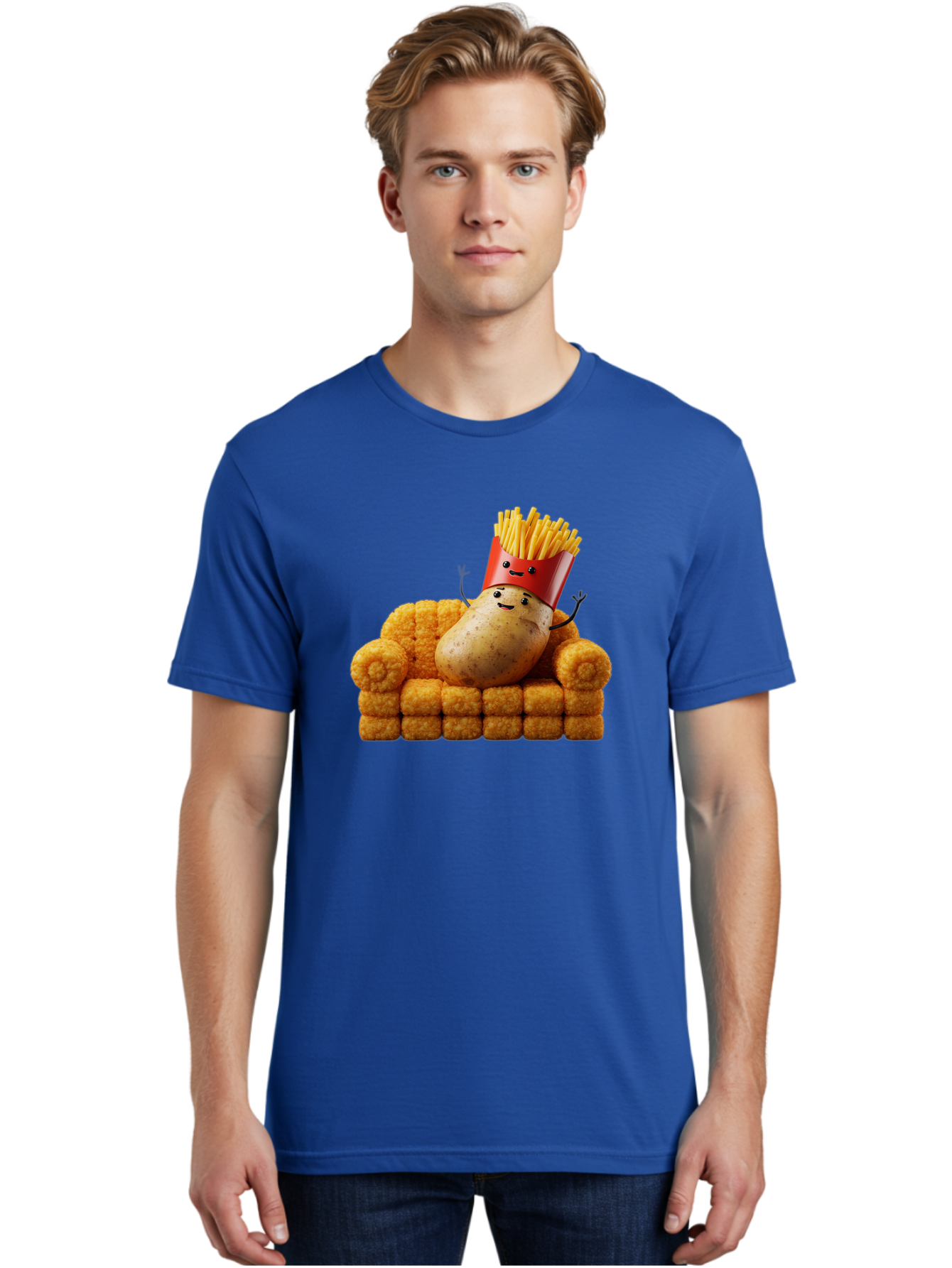 French-Fries-With-Potato Men'S Graphic Tee, 100% Cotton, Comfortable Casual Summer Wear, Machine Washable, Vintage Camera, Old Camera, Antique Camera, Black Camera, Classic Photography, Photography Equipment, Nostalgic Device, Film Camera, Bai008