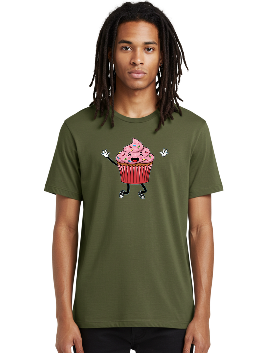 Frosted-Cupcake Men'S Graphic Tee, 100% Cotton, Comfortable Casual Summer Wear, Machine Washable, Vintage Camera, Old Camera, Antique Camera, Black Camera, Classic Photography, Photography Equipment, Nostalgic Device, Film Camera, Camera Art Bai011