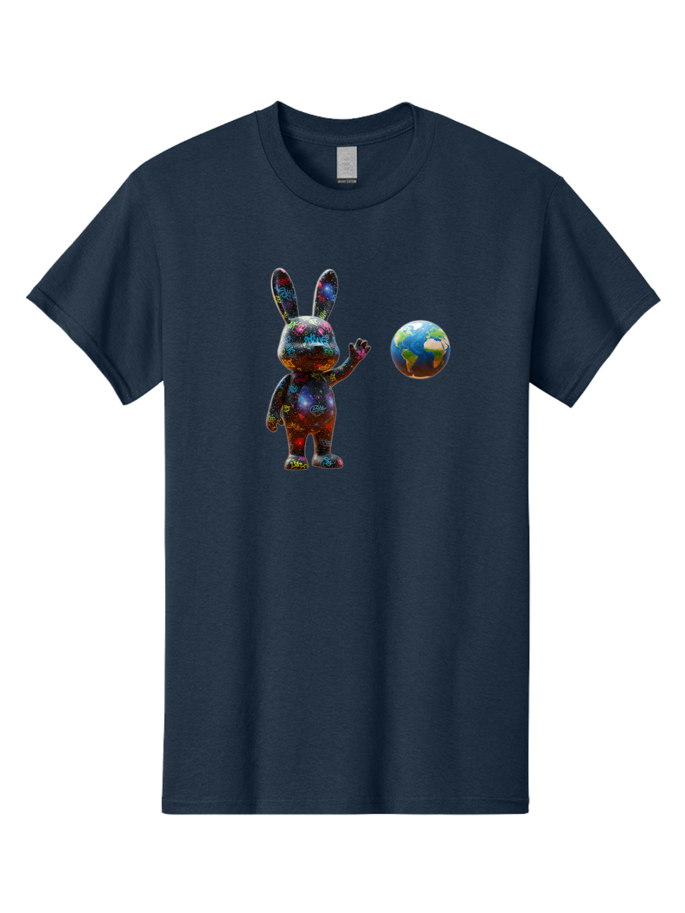 Galaxy-Bunny-3 Men'S Graphic Tee, 100% Cotton, Comfortable Casual Summer Wear, Machine Washable, Vintage Camera, Old Camera, Antique Camera, Black Camera, Classic Photography, Photography Equipment, Nostalgic Device, Film Camera, Camera Art Bai015