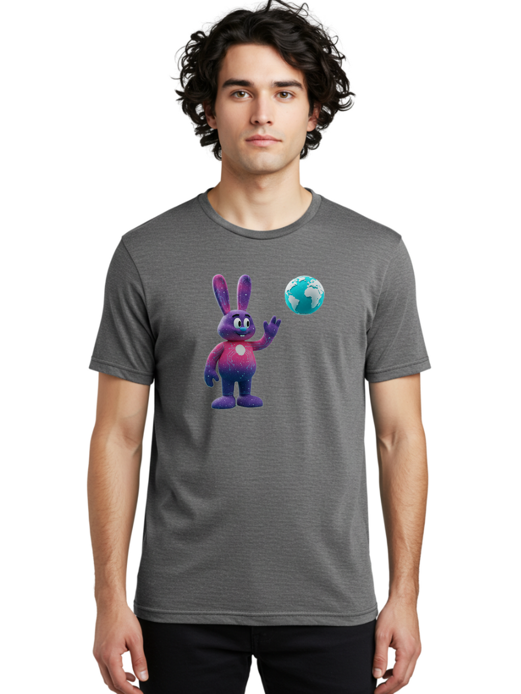 Galaxy-Bunny-5 Men'S Graphic Tee, 100% Cotton, Comfortable Casual Summer Wear, Machine Washable, Vintage Camera, Old Camera, Antique Camera, Black Camera, Classic Photography, Photography Equipment, Nostalgic Device, Film Camera, Camera Art Bai017
