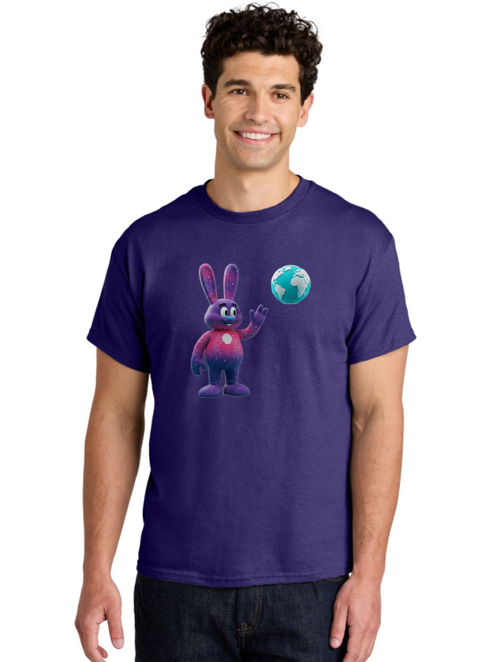 Galaxy-Bunny-5 Men'S Graphic Tee, 100% Cotton, Comfortable Casual Summer Wear, Machine Washable, Vintage Camera, Old Camera, Antique Camera, Black Camera, Classic Photography, Photography Equipment, Nostalgic Device, Film Camera, Camera Art Bai017