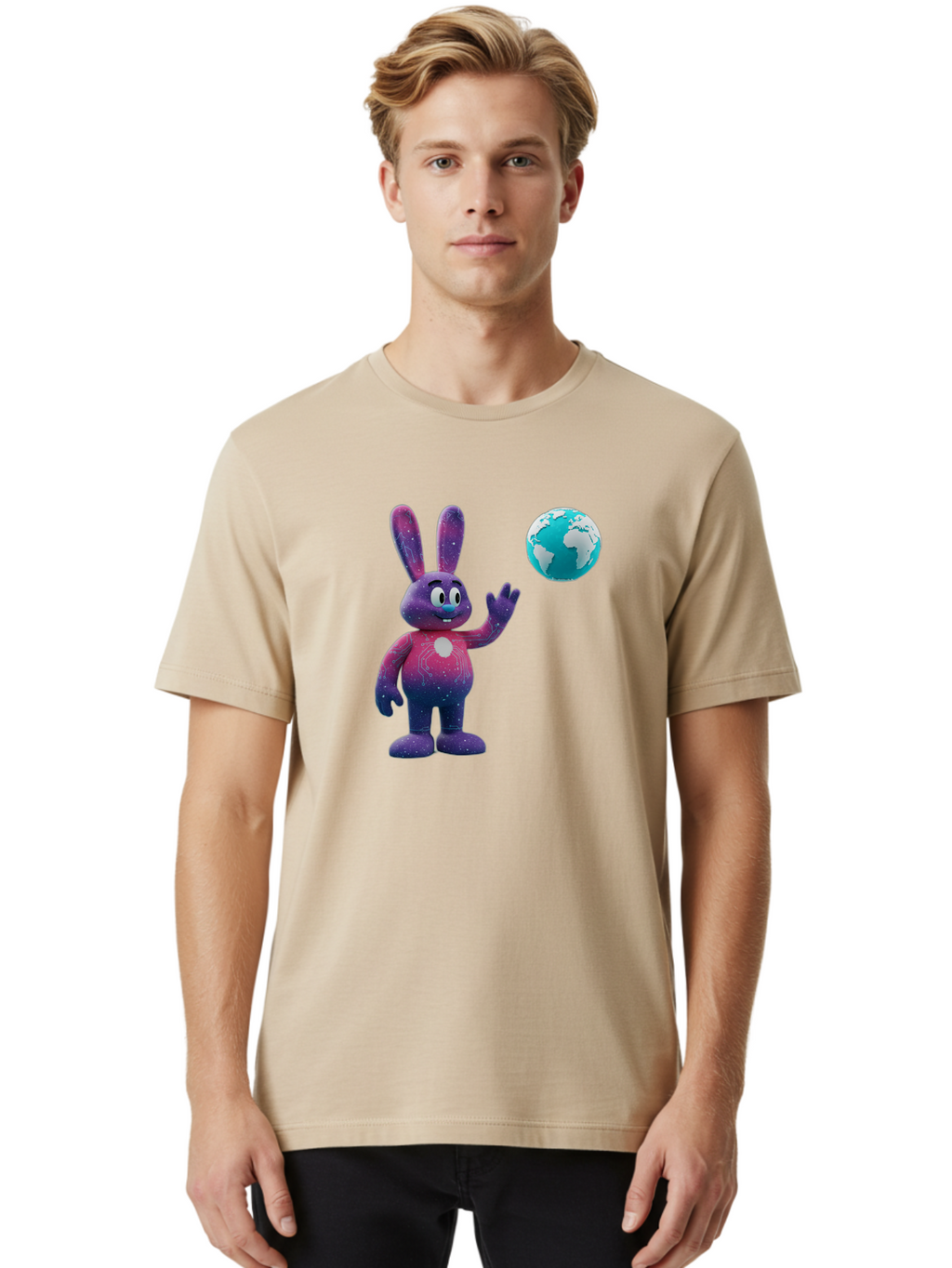 Galaxy-Bunny-5 Men'S Graphic Tee, 100% Cotton, Comfortable Casual Summer Wear, Machine Washable, Vintage Camera, Old Camera, Antique Camera, Black Camera, Classic Photography, Photography Equipment, Nostalgic Device, Film Camera, Camera Art Bai017