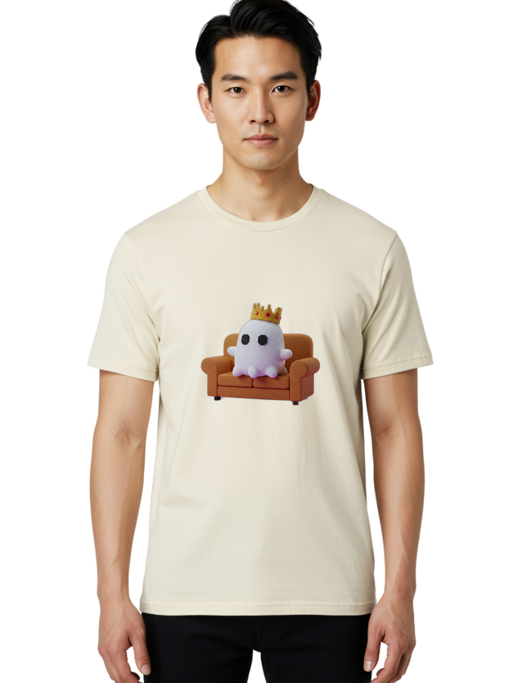 Ghost-King-1 Men'S Graphic Tee, 100% Cotton, Comfortable Casual Summer Wear, Machine Washable, Vintage Camera, Old Camera, Antique Camera, Black Camera, Classic Photography, Photography Equipment, Nostalgic Device, Film Camera, Camera Art Bai025