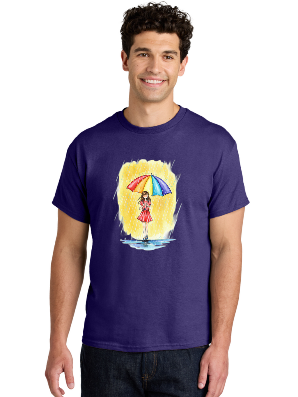 Girl-In-Red-Dress-With-Rainbow-Umbrella Men'S Graphic Tee, 100% Cotton, Comfortable Casual Summer Wear, Machine Washable, Vintage Camera, Old Camera, Antique Camera, Black Camera, Classic Photography, Photography Equipment, Nostalgic Device, Bai027