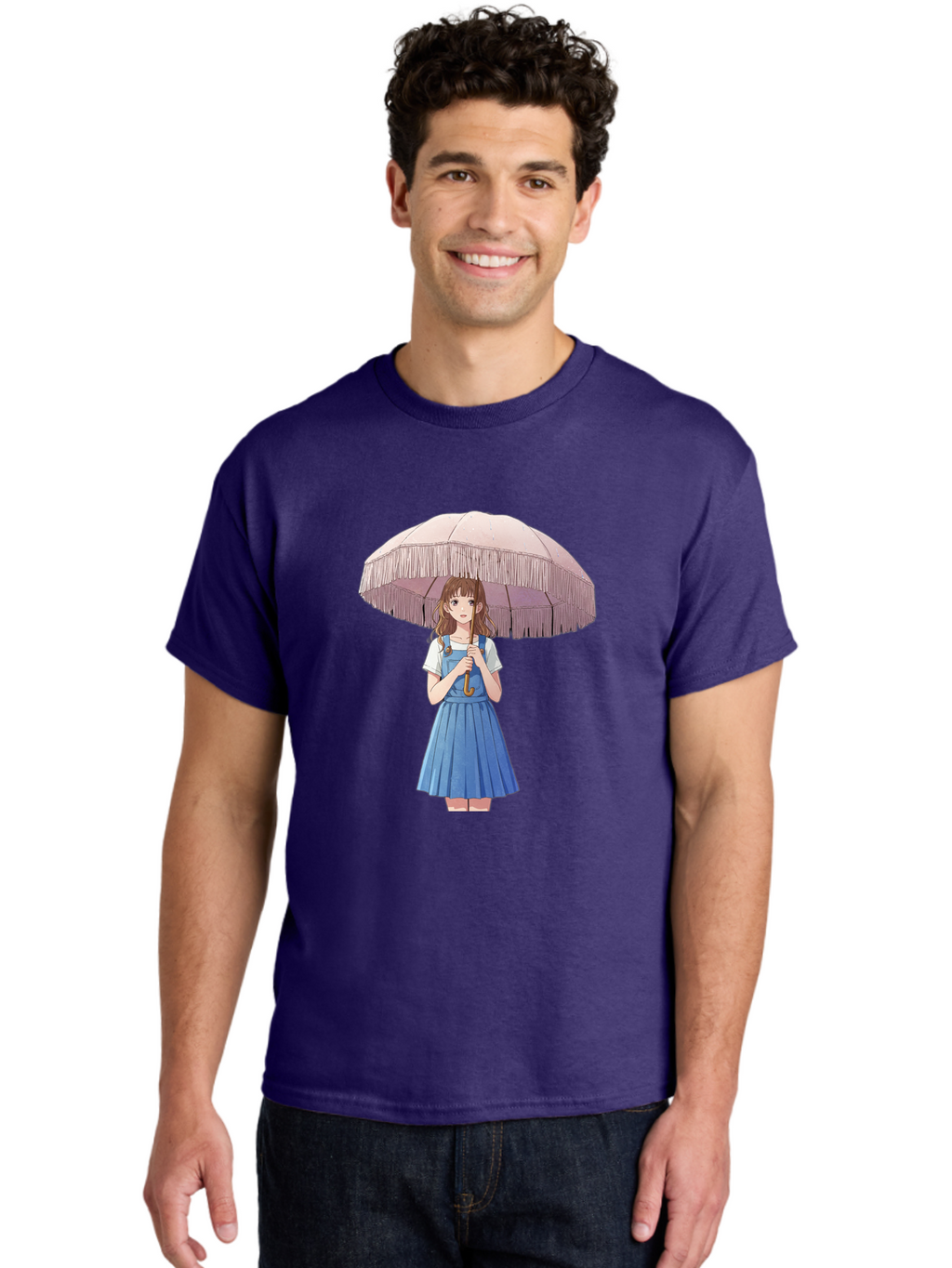 Girl-With-Parasol-2 Men'S Graphic Tee, 100% Cotton, Comfortable Casual Summer Wear, Machine Washable, Vintage Camera, Old Camera, Antique Camera, Black Camera, Classic Photography, Photography Equipment, Nostalgic Device, Film Camera, Bai031