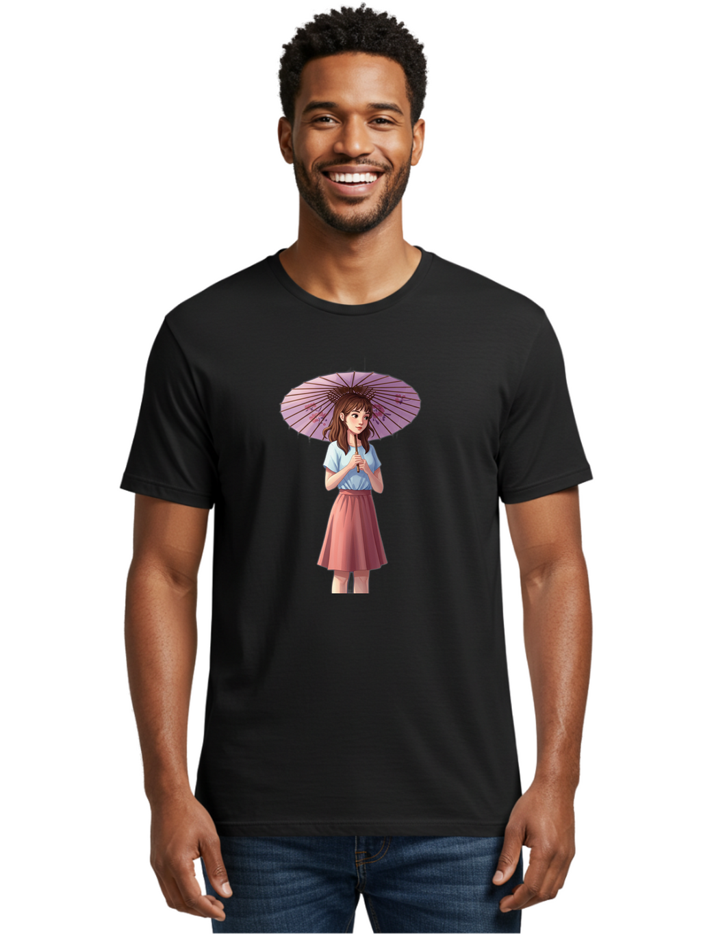 Girl-With-Parasol Men'S Graphic Tee, 100% Cotton, Comfortable Casual Summer Wear, Machine Washable, Vintage Camera, Old Camera, Antique Camera, Black Camera, Classic Photography, Photography Equipment, Nostalgic Device, Film Camera, Camera Art Bai035
