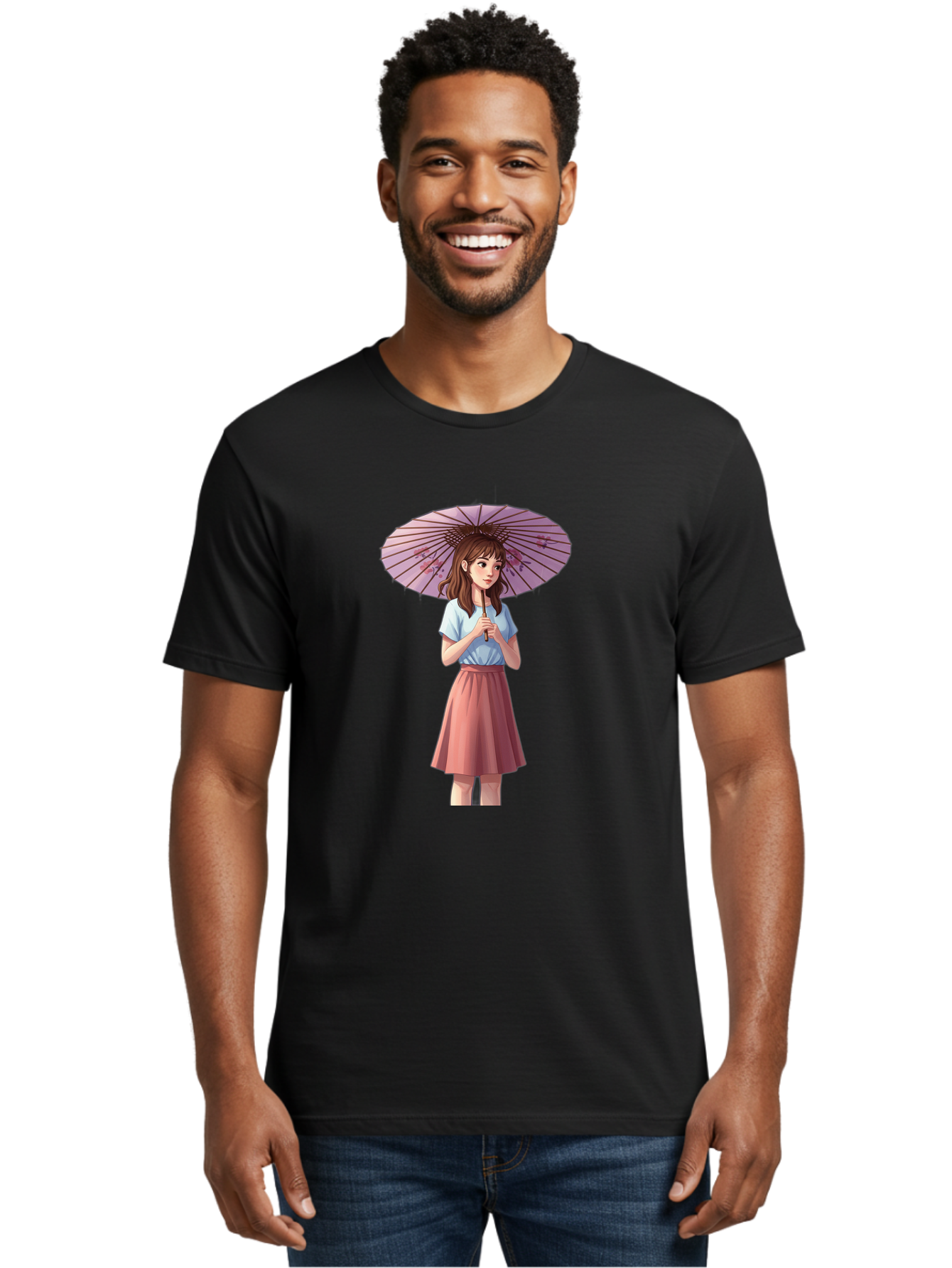 Girl-With-Parasol Men'S Graphic Tee, 100% Cotton, Comfortable Casual Summer Wear, Machine Washable, Vintage Camera, Old Camera, Antique Camera, Black Camera, Classic Photography, Photography Equipment, Nostalgic Device, Film Camera, Camera Art Bai035