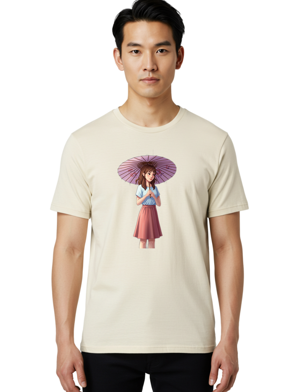 Girl-With-Parasol Men'S Graphic Tee, 100% Cotton, Comfortable Casual Summer Wear, Machine Washable, Vintage Camera, Old Camera, Antique Camera, Black Camera, Classic Photography, Photography Equipment, Nostalgic Device, Film Camera, Camera Art Bai035