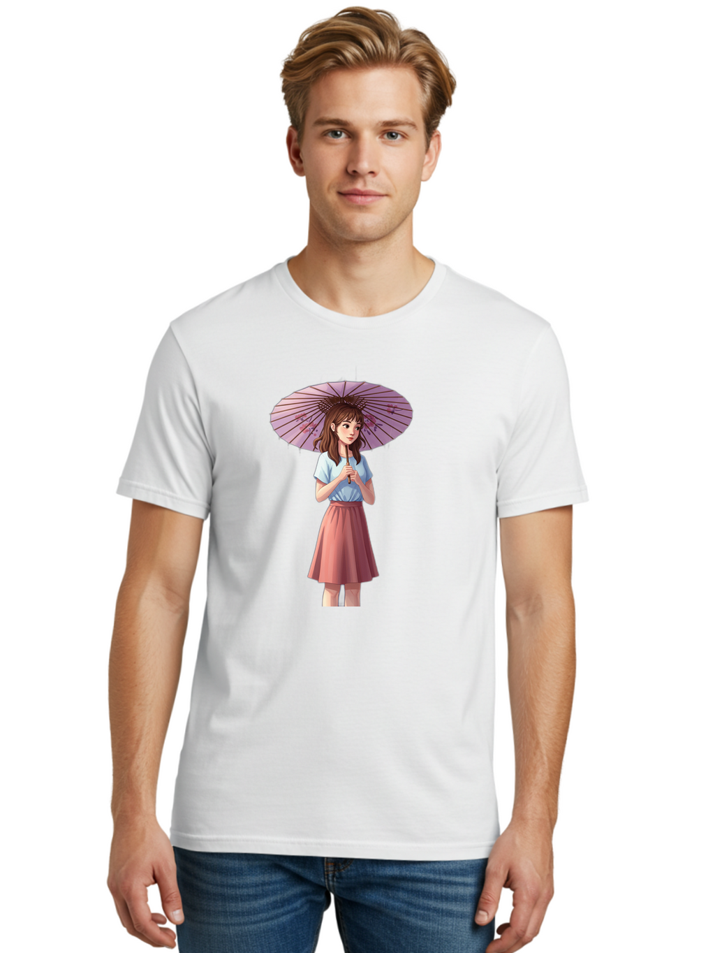 Girl-With-Parasol Men'S Graphic Tee, 100% Cotton, Comfortable Casual Summer Wear, Machine Washable, Vintage Camera, Old Camera, Antique Camera, Black Camera, Classic Photography, Photography Equipment, Nostalgic Device, Film Camera, Camera Art Bai035