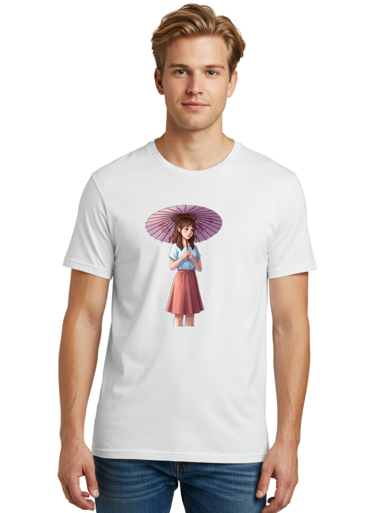 Girl-With-Parasol Men'S Graphic Tee, 100% Cotton, Comfortable Casual Summer Wear, Machine Washable, Vintage Camera, Old Camera, Antique Camera, Black Camera, Classic Photography, Photography Equipment, Nostalgic Device, Film Camera, Camera Art Bai035