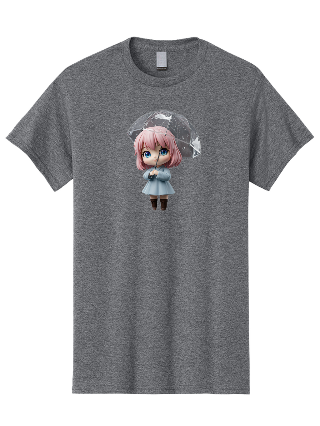 Girl-With-Umbrella-1 Men'S Graphic Tee, 100% Cotton, Comfortable Casual Summer Wear, Machine Washable, Vintage Camera, Old Camera, Antique Camera, Black Camera, Classic Photography, Photography Equipment, Nostalgic Device, Film Camera, Bai037