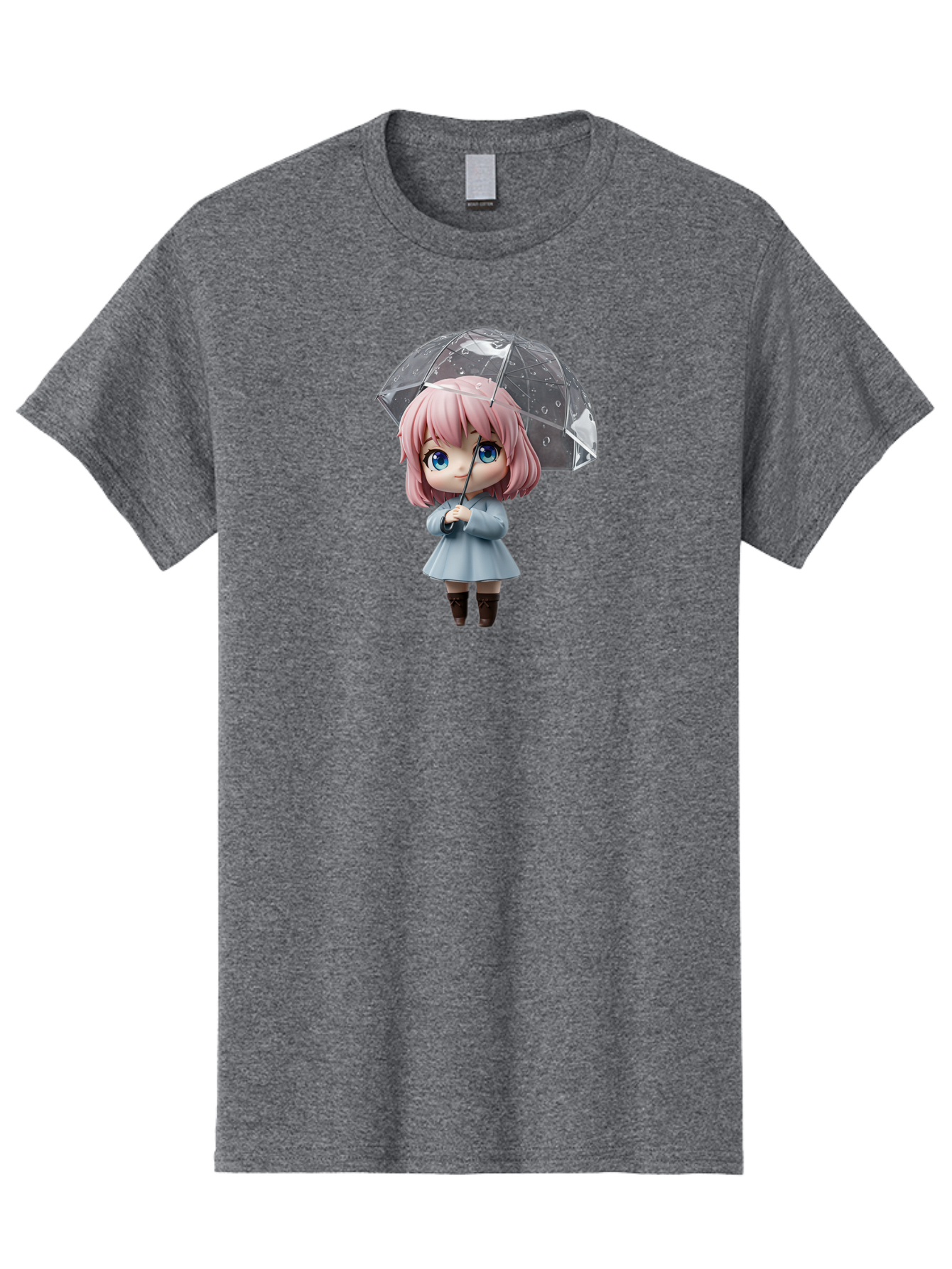 Girl-With-Umbrella-1 Men'S Graphic Tee, 100% Cotton, Comfortable Casual Summer Wear, Machine Washable, Vintage Camera, Old Camera, Antique Camera, Black Camera, Classic Photography, Photography Equipment, Nostalgic Device, Film Camera, Bai037